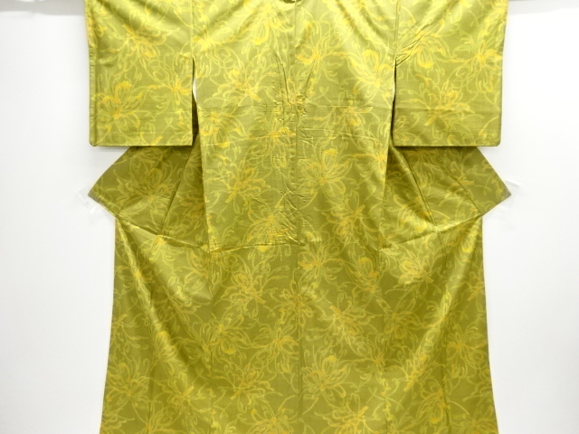 JAPANESE KIMONO / OMESHI / NISHIJIN-ORI / WOVEN ABSTRACT FLOWER